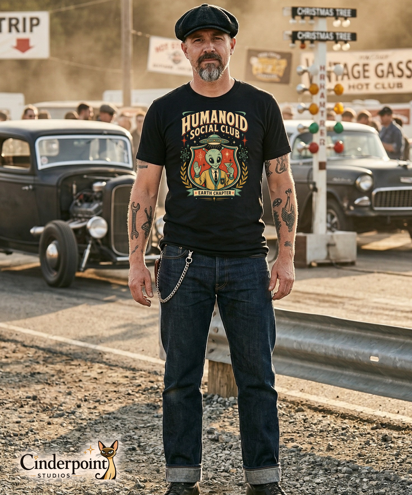 Humanoid Social Club Alien T-Shirt - Retro Sci-Fi UFO Graphic Tee