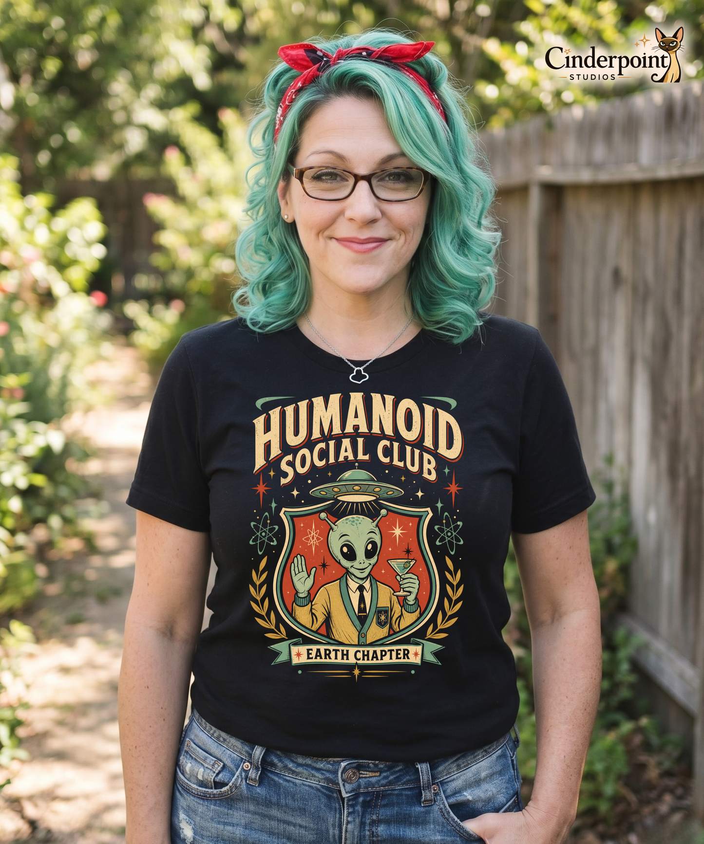 Humanoid Social Club Alien T-Shirt - Retro Sci-Fi UFO Graphic Tee