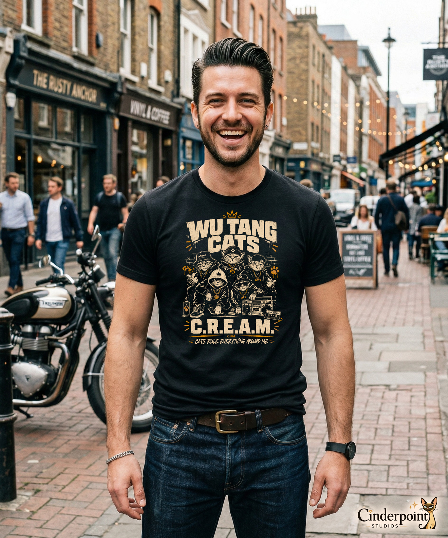 Wu Tang Cats Tee | Funny Hip-Hop Cat Graphic Shirt